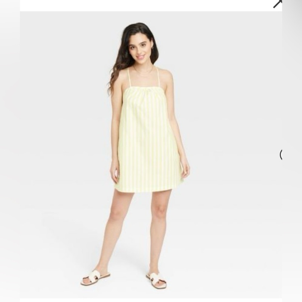 Sleeveless Shift Mini Dress in Yellow -A New Day